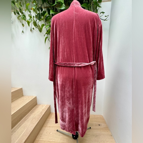 L’atiste by Amy - Pink velvet belted duster with beading detail - Size M - Picture 4 of 11